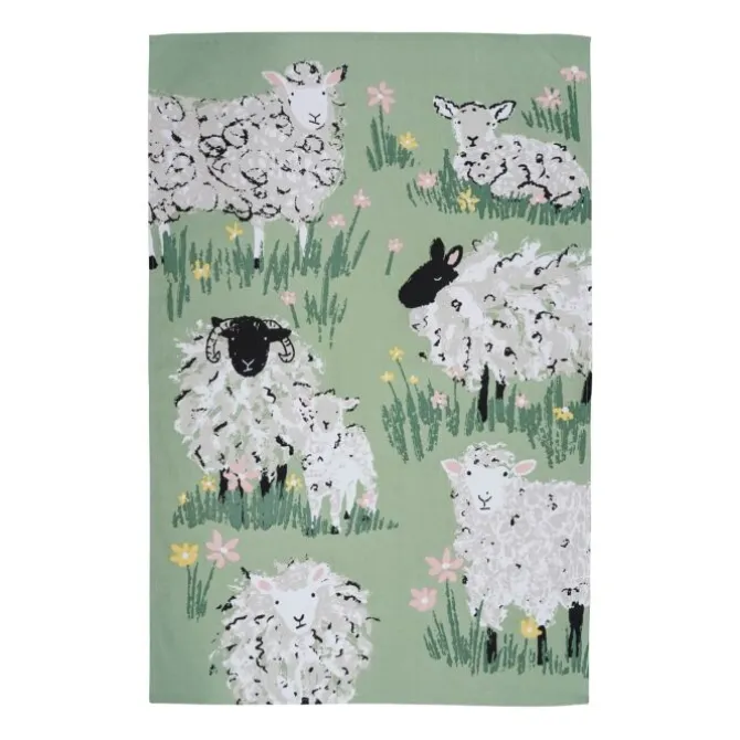 Ulster Weavers Woolly Sheep theedoek katoen
