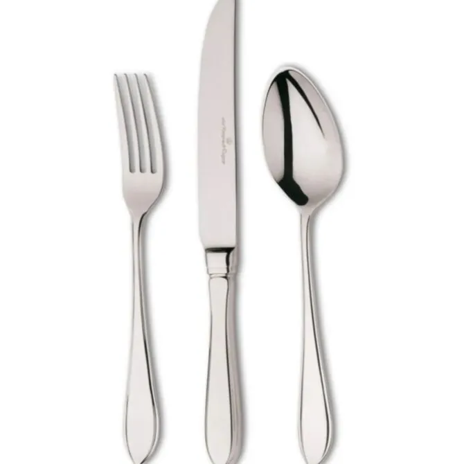 Van Kempen & Begeer Puntfilet dessertcouvert rvs 3-delig