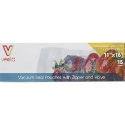 Vesta vacuümzakken met zipsluiting en ventiel 27,9 x 40,6 cm 15 stuks