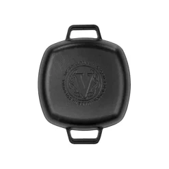 Victoria grill met 2 grepen 26 x 26 cm voorbehandeld gietijzer