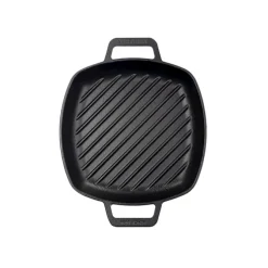 Victoria grill met 2 grepen 26 x 26 cm voorbehandeld gietijzer