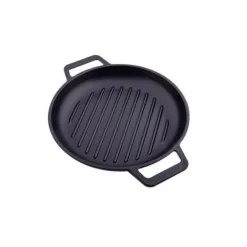 Victoria skillet grill met 2 grepen ø 26 cm voorbehandeld gietijzer