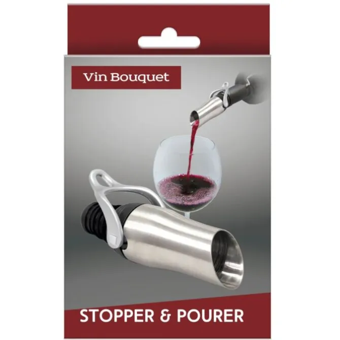 Vin Bouquet anti-drip wijnstopper & schenktuit rvs