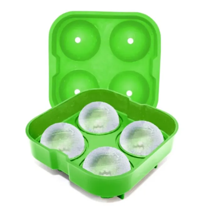 Vin Bouquet ijsblokjesvorm 4 ballen silicone groen