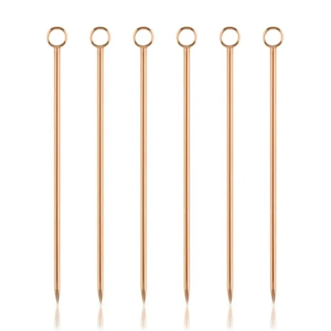 Viski cocktailprikkers Copper 6 stuks