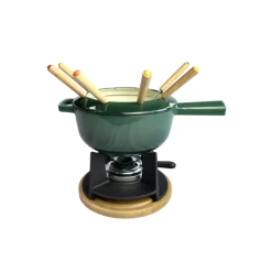 1821 vleesfondueset 6-persoons gietijzer Gradient Dark Green