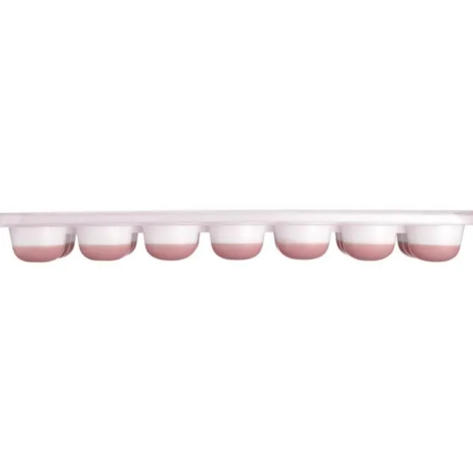 Westmark ijsblokjesvorm met deksel voor 42 ijsblokjes silicone wit 2-delig