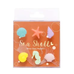 Winkee Seashell Glass markers silicone 6 stuks