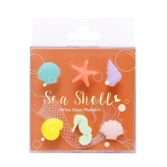 Winkee Seashell Glass markers silicone 6 stuks