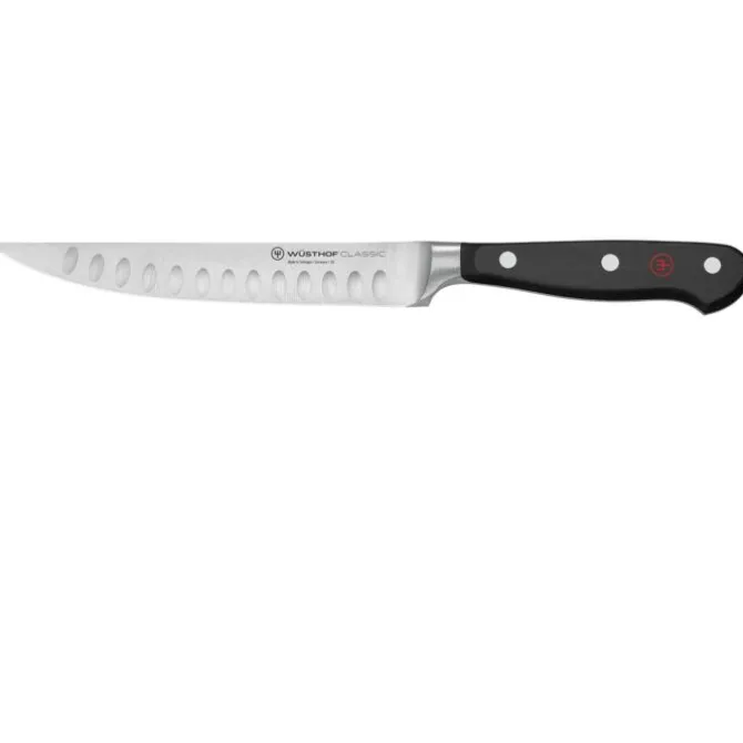 Wüsthof Classic smal koksmes met kuiltjes 16 cm messenstaal