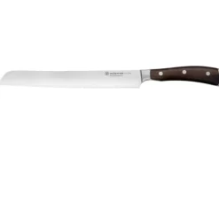 Wüsthof Ikon broodmes met dubbele kartel 23 cm messenstaal hout