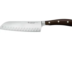 Wüsthof Ikon Santoku mes met kuiltjes 17 cm messenstaal hout