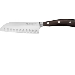 Wüsthof Ikon Santoku mes met kuiltjes 14 cm messenstaal hout