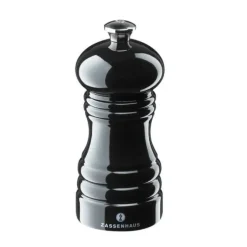 Zassenhaus zoutmolen 12 cm glanzend zwart