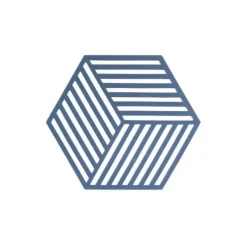 Zone Denmark Hexagon onderzetter 16 x 14 cm silicone denim