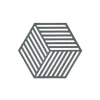 Zone Denmark Hexagon onderzetter 16 x 14 cm silicone grijs