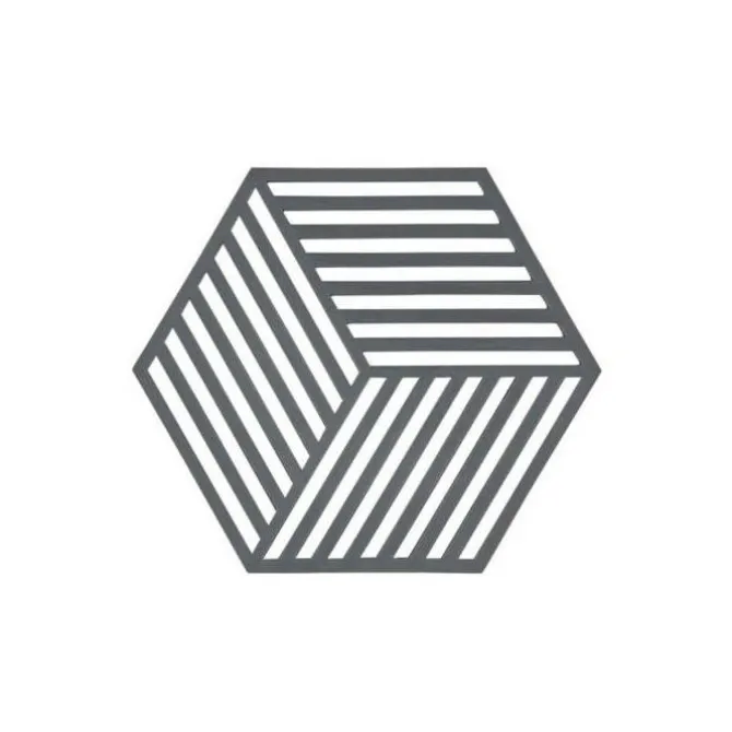 Zone Denmark Hexagon onderzetter 16 x 14 cm silicone grijs