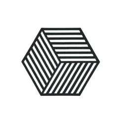 Zone Denmark Hexagon onderzetter 16 x 14 cm silicone zwart