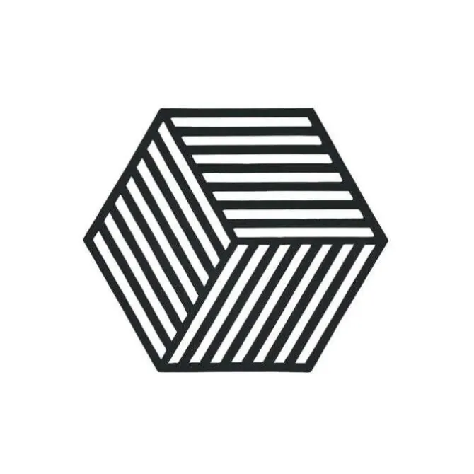 Zone Denmark Hexagon onderzetter 16 x 14 cm silicone zwart