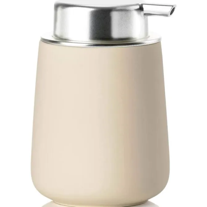Zone Denmark Nova zeepdispenser porselein rvs zwart crème
