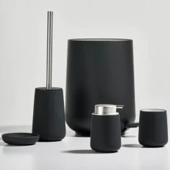 Zone Denmark Nova zeepdispenser porselein rvs zwart zilver