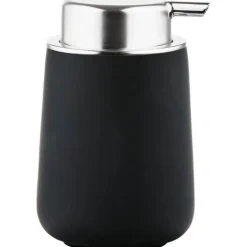 Zone Denmark Nova zeepdispenser porselein rvs zwart zilver