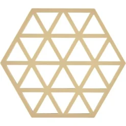 Zone Denmark Triangles onderzetter 16 x 14 cm silicone licht zandkleur