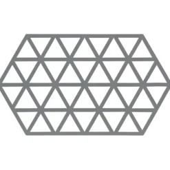 Zone Denmark Triangles onderzetter 24 x 14 cm silicone grijs